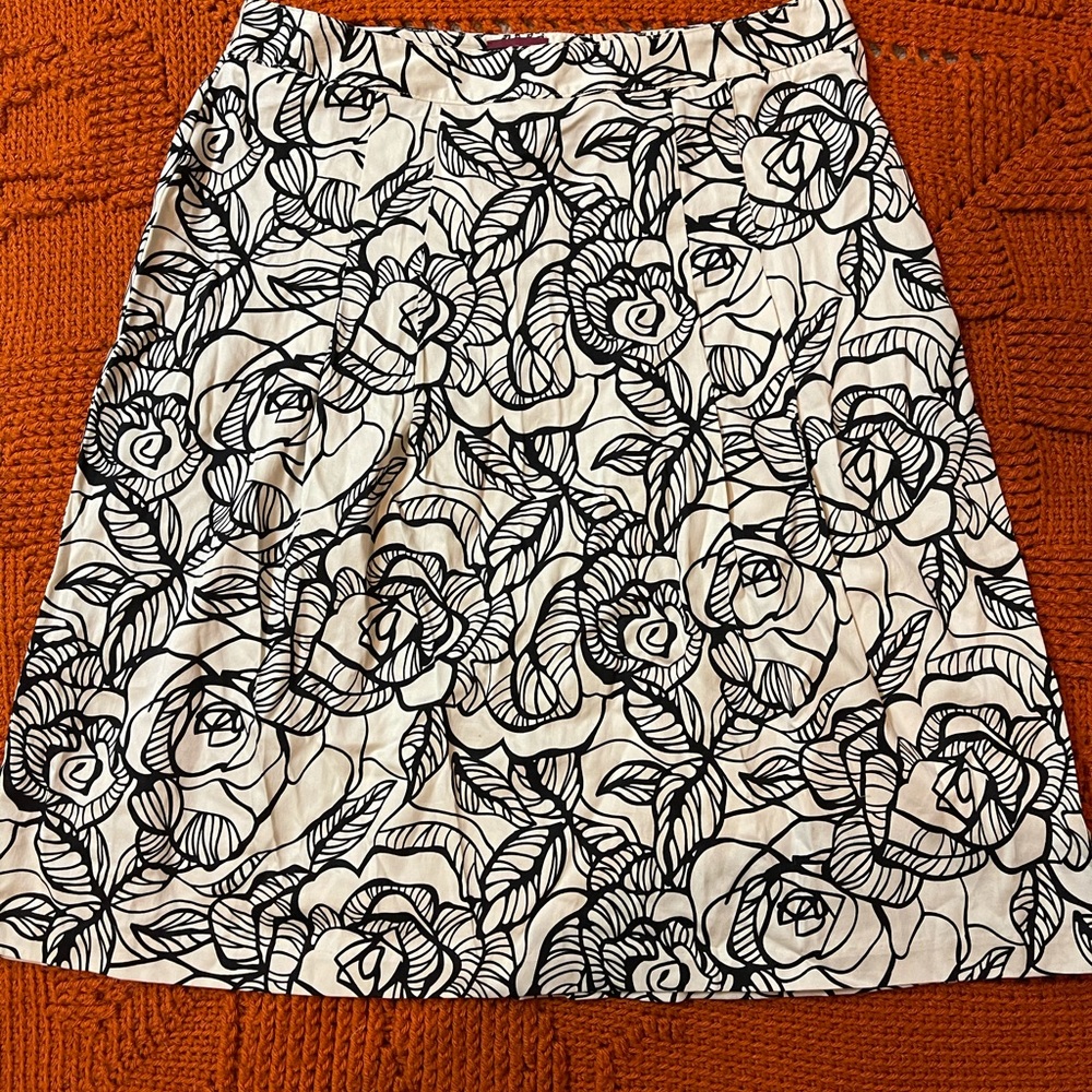 Black and cream skirt